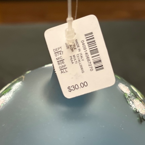 NWT, Beautiful, Globe Holiday Ornament.  Deer in the Woods.  Blue. - Picture 4 of 10